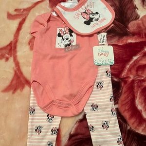 Minnie Mouse 2-Piece Ensemble includes Decorative Bib